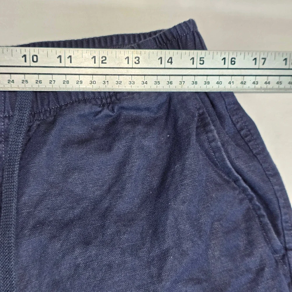 J.Crew Mens Navy Blue Cotton Linen Blend Dock Pants CJ363 Size M